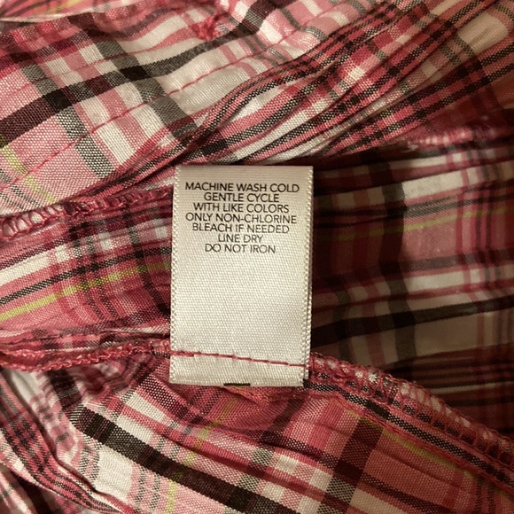 Women 3/4 sleeve plaid blouse - Picture 6 of 6